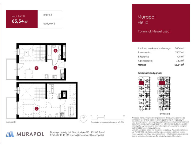 Mieszkanie w inwestycji Murapol Helio, symbol 2.A.2.11 » nportal.pl