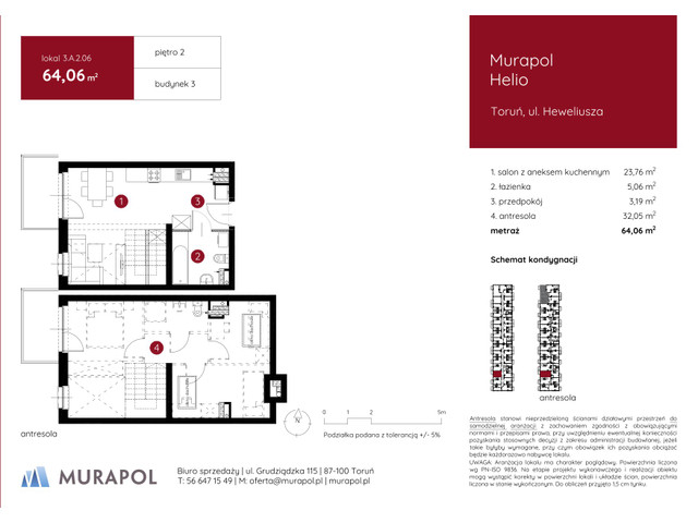 Mieszkanie w inwestycji Murapol Helio, symbol 3.A.2.06 » nportal.pl