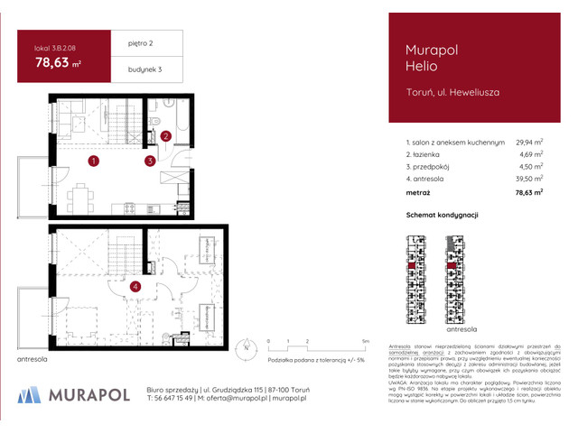 Mieszkanie w inwestycji Murapol Helio, symbol 3.B.2.08 » nportal.pl