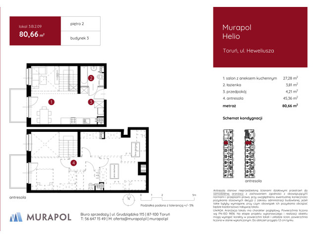 Mieszkanie w inwestycji Murapol Helio, symbol 3.B.2.09 » nportal.pl