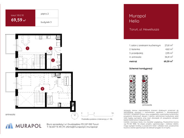 Mieszkanie w inwestycji Murapol Helio, symbol 3.B.2.10 » nportal.pl