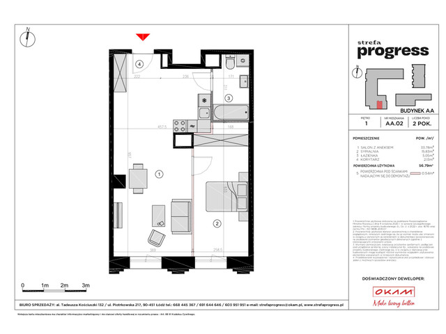 Mieszkanie w inwestycji STREFA PROGRESS, symbol AA.02 » nportal.pl