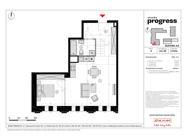 Mieszkanie w inwestycji STREFA PROGRESS, symbol AA.28 » nportal.pl