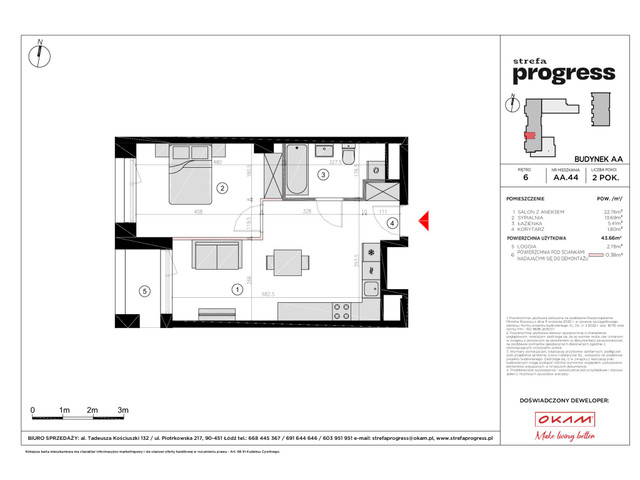 Mieszkanie w inwestycji STREFA PROGRESS, symbol AA.44 » nportal.pl