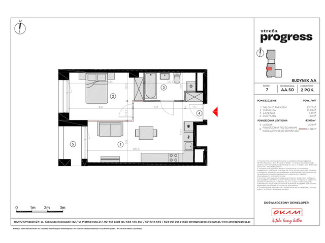 Mieszkanie w inwestycji STREFA PROGRESS, symbol AA.50 » nportal.pl