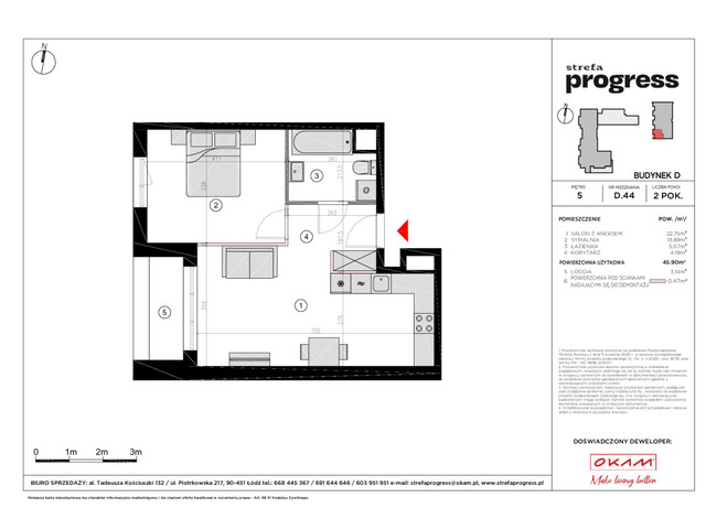 Mieszkanie w inwestycji STREFA PROGRESS, symbol D.44 » nportal.pl