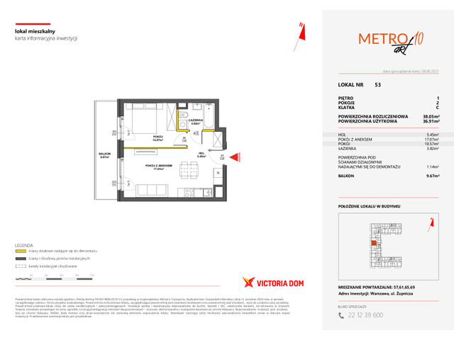 Mieszkanie w inwestycji METRO ART, symbol 10M.53 » nportal.pl