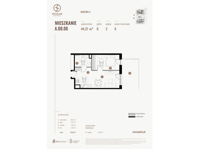 Mieszkanie w inwestycji OCEAN APARTMENTS, symbol A.00.06 » nportal.pl