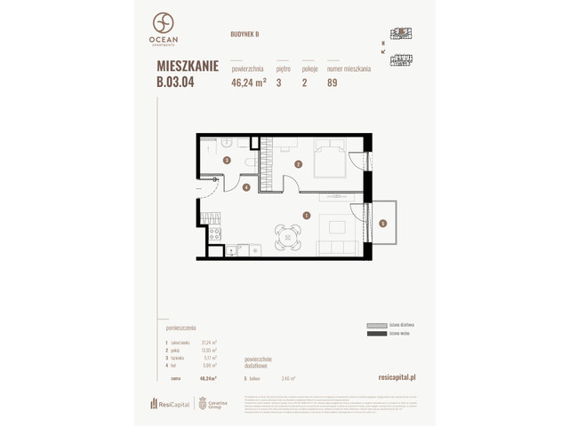 Mieszkanie w inwestycji OCEAN APARTMENTS, symbol B.03.04 » nportal.pl