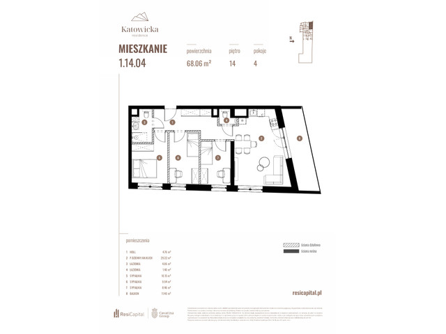 Mieszkanie w inwestycji KATOWICKA RESIDENCE, symbol 1.14.04 » nportal.pl