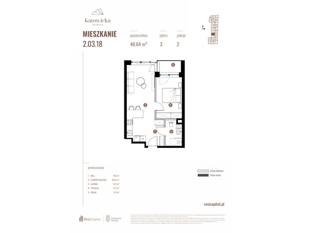 Mieszkanie w inwestycji KATOWICKA RESIDENCE, symbol 2.03.18 » nportal.pl