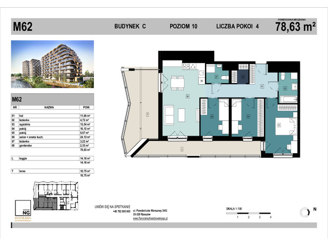 Mieszkanie w inwestycji PANORAMA KWIATKOWSKIEGO, symbol C_62 » nportal.pl