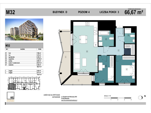 Mieszkanie w inwestycji PANORAMA KWIATKOWSKIEGO, symbol D_32 » nportal.pl