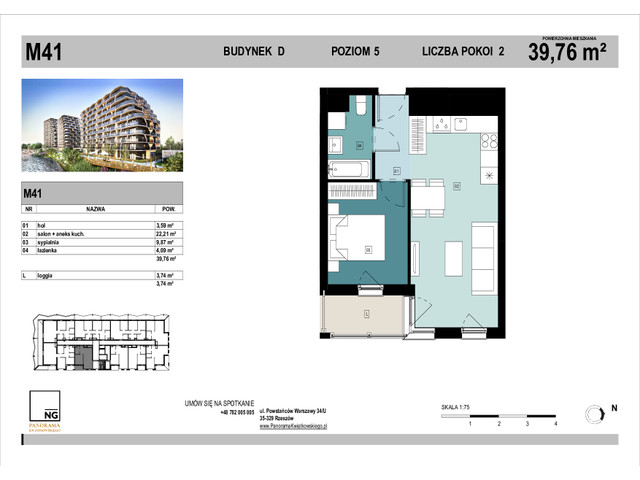Mieszkanie w inwestycji PANORAMA KWIATKOWSKIEGO, symbol D_41 » nportal.pl
