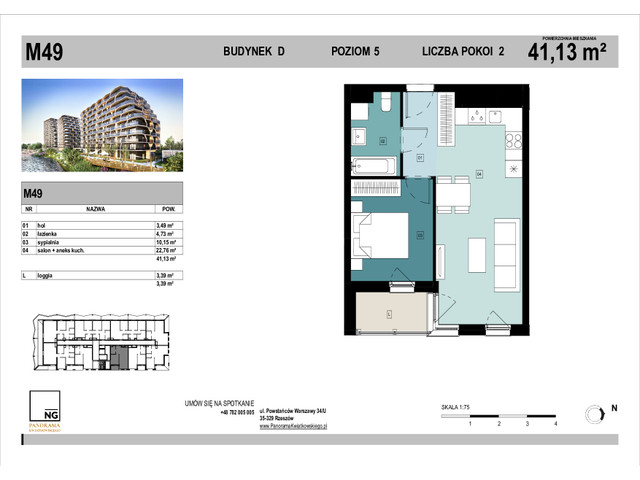 Mieszkanie w inwestycji PANORAMA KWIATKOWSKIEGO, symbol D_49 » nportal.pl