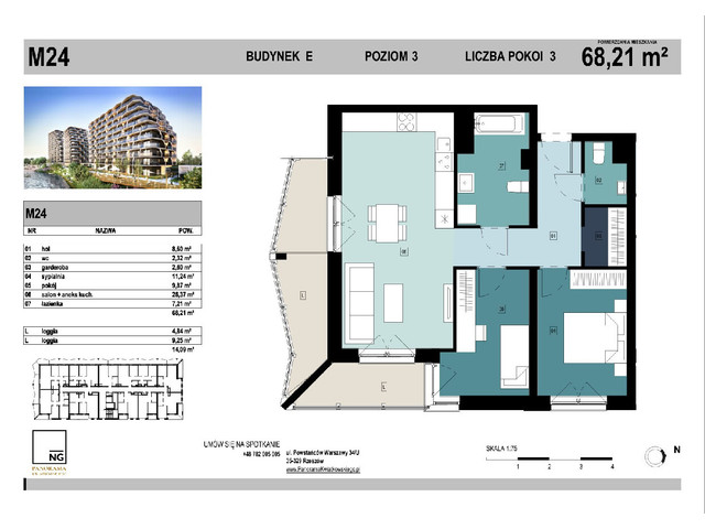 Mieszkanie w inwestycji PANORAMA KWIATKOWSKIEGO, symbol E_24 » nportal.pl
