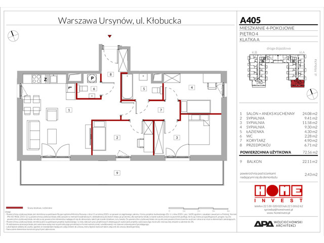 Mieszkanie w inwestycji Enklawa Ursynów, symbol A405 » nportal.pl