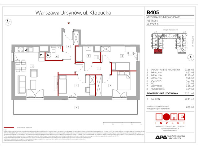 Mieszkanie w inwestycji Enklawa Ursynów, symbol B405 » nportal.pl