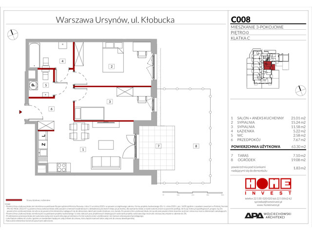 Mieszkanie w inwestycji Enklawa Ursynów, symbol C008 » nportal.pl