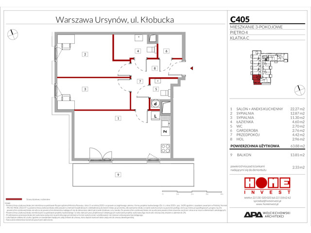 Mieszkanie w inwestycji Enklawa Ursynów, symbol C405 » nportal.pl