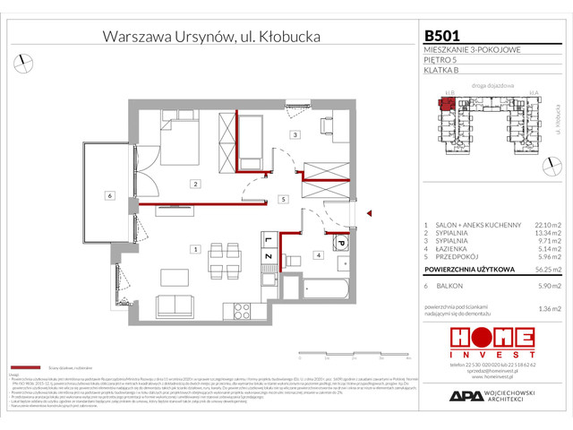 Mieszkanie w inwestycji Enklawa Ursynów, symbol B501 » nportal.pl