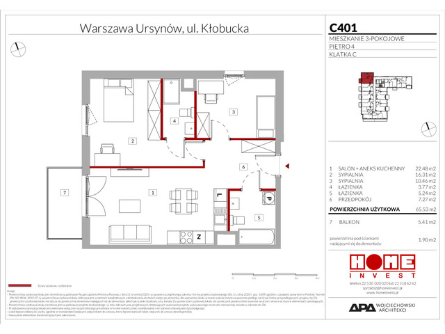 Mieszkanie w inwestycji Enklawa Ursynów, symbol C401 » nportal.pl