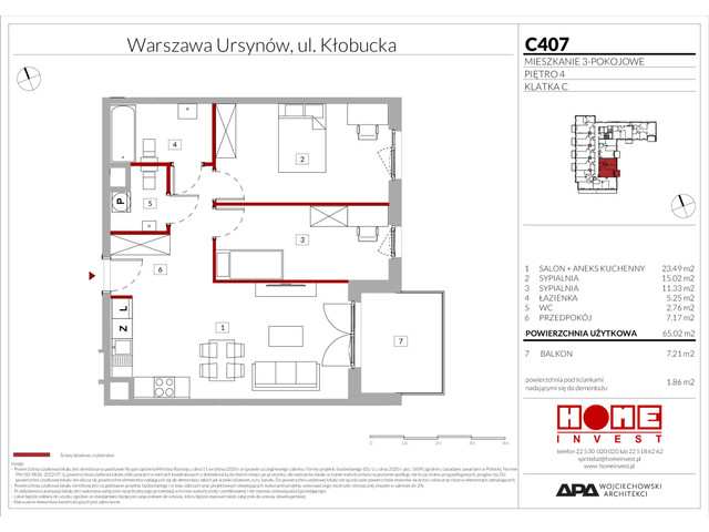 Mieszkanie w inwestycji Enklawa Ursynów, symbol C407 » nportal.pl