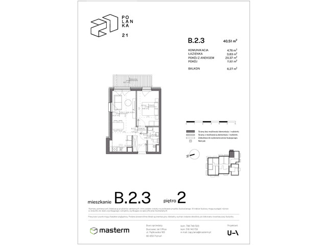 Mieszkanie w inwestycji Polanka 21, symbol B.2.3 » nportal.pl