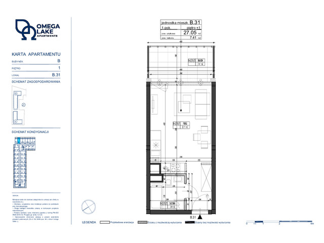 Komercyjne w inwestycji Omega Lake Apartments - lokale inwest..., budynek Do podanej ceny należy doliczyć 23% VAT., symbol B.1.31 » nportal.pl