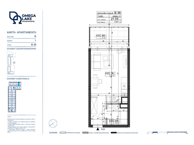 Komercyjne w inwestycji Omega Lake Apartments - lokale inwest..., budynek Do podanej ceny należy doliczyć 23% VAT., symbol B.1.36 » nportal.pl