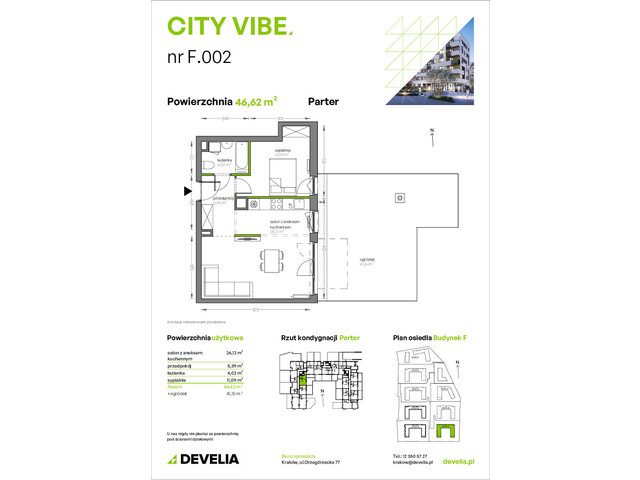Mieszkanie w inwestycji City Vibe - budynek River View, symbol F.002 » nportal.pl