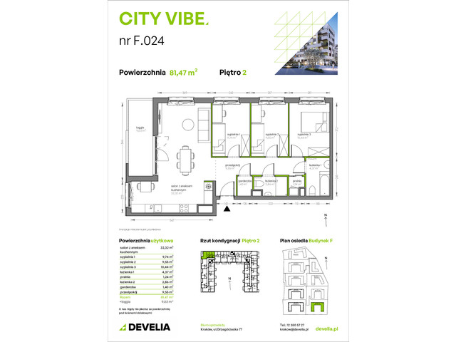 Mieszkanie w inwestycji City Vibe - budynek River View, symbol F.024 » nportal.pl