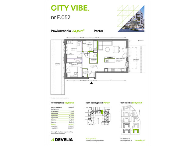 Mieszkanie w inwestycji City Vibe - budynek River View, symbol F.052 » nportal.pl
