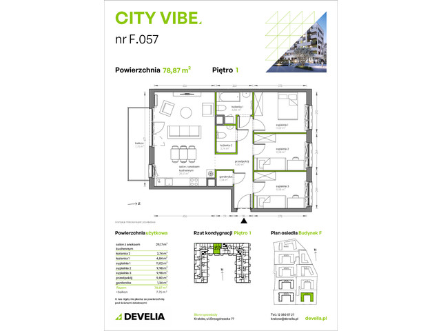 Mieszkanie w inwestycji City Vibe - budynek River View, symbol F.057 » nportal.pl