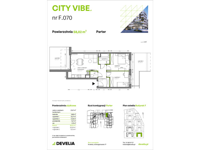 Mieszkanie w inwestycji City Vibe - budynek River View, symbol F.070 » nportal.pl