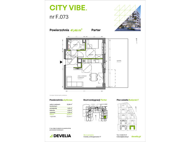 Mieszkanie w inwestycji City Vibe - budynek River View, symbol F.073 » nportal.pl