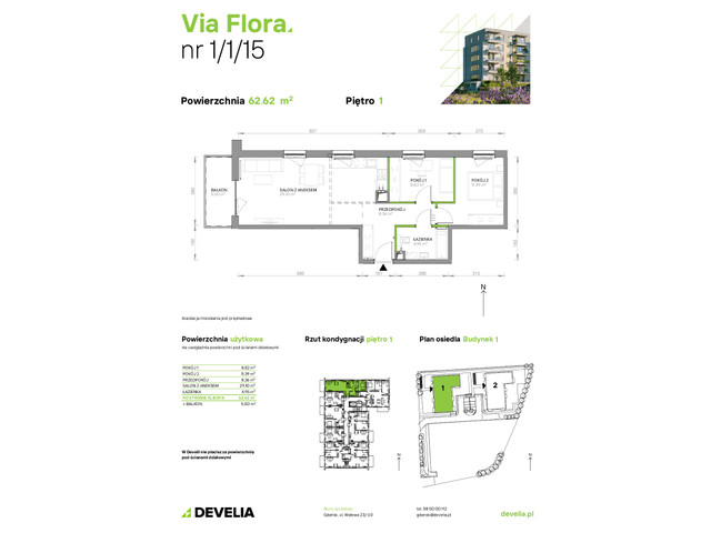 Mieszkanie w inwestycji Via Flora, symbol 1/15 » nportal.pl