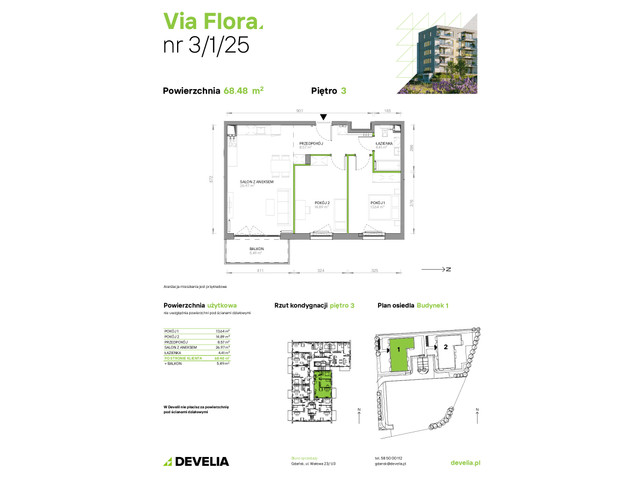 Mieszkanie w inwestycji Via Flora, symbol 1/25 » nportal.pl