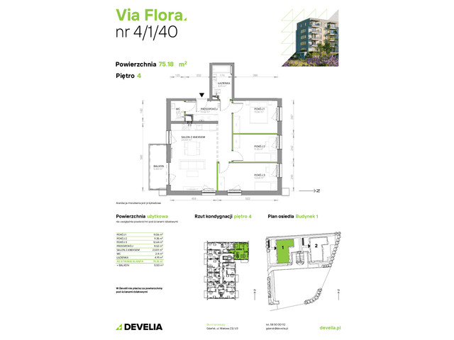 Mieszkanie w inwestycji Via Flora, symbol 1/40 » nportal.pl