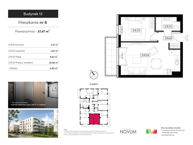 Mieszkanie w inwestycji Nova Rumia etap XIII, budynek Rezerwacja., symbol M8 » nportal.pl