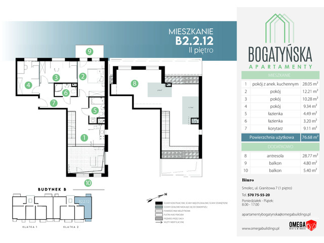 Mieszkanie w inwestycji Bogatyńska Apartamenty, budynek Promocja!, symbol B2_2_12 » nportal.pl