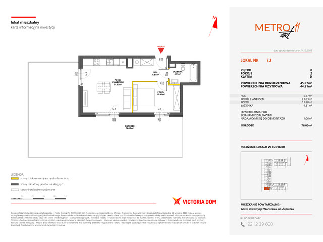 Mieszkanie w inwestycji METRO ART, symbol 11M.72 » nportal.pl