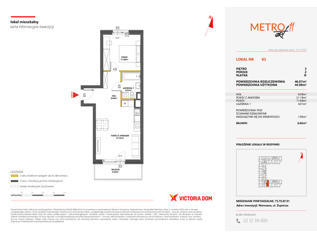 Mieszkanie w inwestycji METRO ART, symbol 11M.83 » nportal.pl