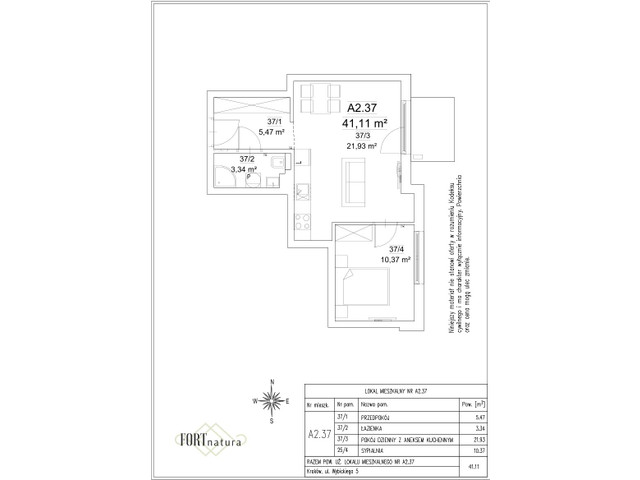 Mieszkanie w inwestycji Fort Natura Etap II, symbol A2.37 » nportal.pl