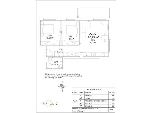 Mieszkanie w inwestycji Fort Natura Etap II, symbol A2.39 » nportal.pl