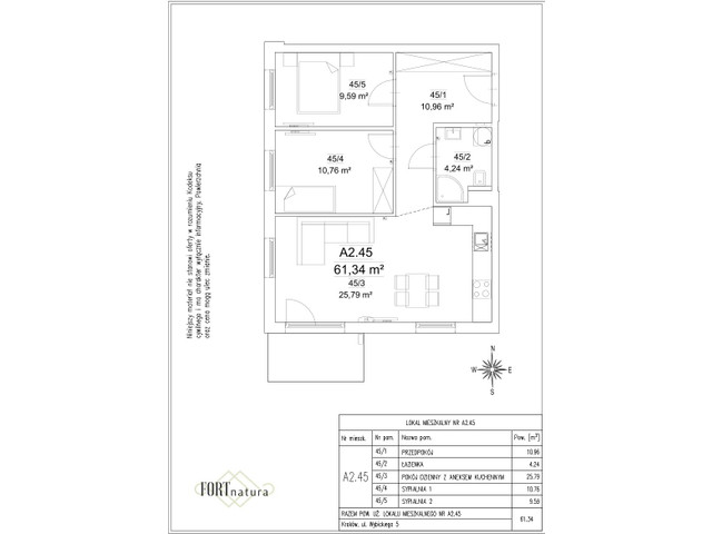 Mieszkanie w inwestycji Fort Natura Etap II, symbol A2.45 » nportal.pl
