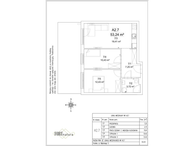 Mieszkanie w inwestycji Fort Natura Etap II, symbol A2.7 » nportal.pl