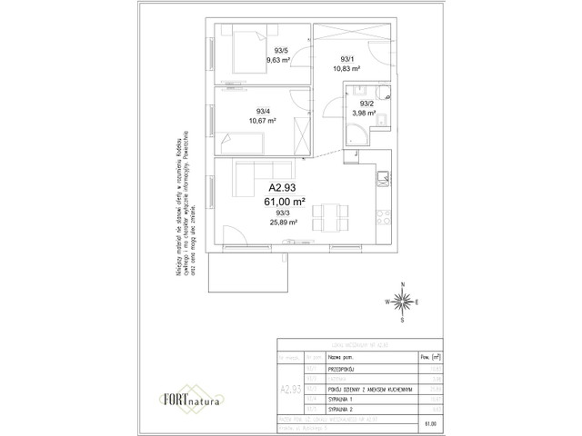 Mieszkanie w inwestycji Fort Natura Etap II, symbol A2.93 » nportal.pl