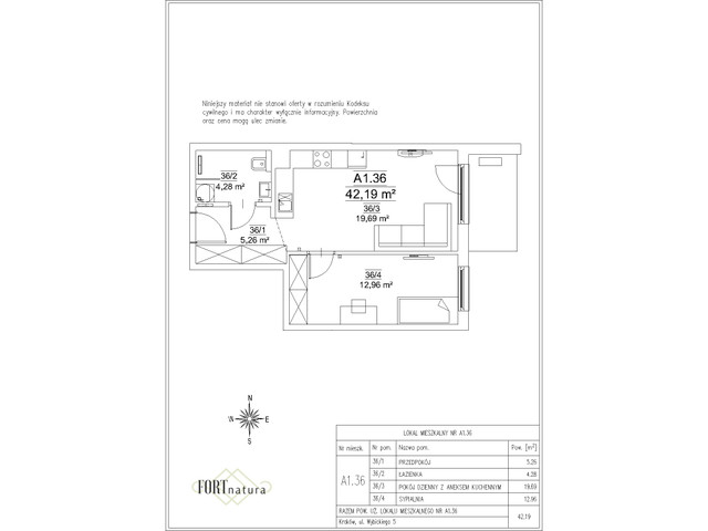 Mieszkanie w inwestycji Fort Natura Etap II, symbol A1.36 » nportal.pl