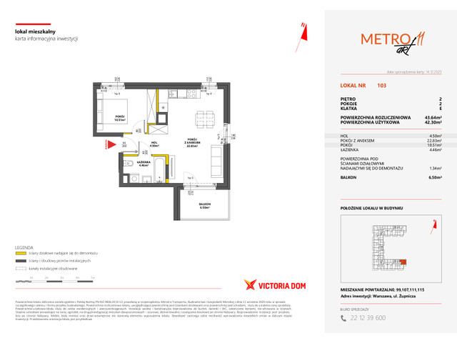 Mieszkanie w inwestycji METRO ART, symbol 11M.103 » nportal.pl
